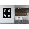Lepy.sk Samolepka na stenu Beatles - portrét Velikost (šírka x výška): 55x73cm, Farebná varianta: Tmavo červená