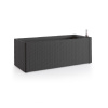 STEFANPLAST Samozavlažovací kvetináč NATURAL DELUXE 100x43x33cm antracit