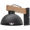 TK Lighting Oslo nástenná lampa 1x15 W čierna-hnedá 4961