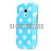 Silikónový obal Samsung Galaxy S III Mini – Polka – modrá