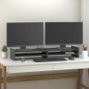 vidaXL Stojan na monitor sivý 100x27x15 cm masívna borovica