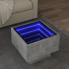 Bočný stolík s LED betónový sivý 40x40x30 cm kompozitné drevo-ForU-847500