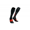 COMPRESSPORT Full Socks Winter Run Black/High Risk Red - T1