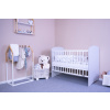 Detská postieľka New Baby LEO štandard bielo-sivá