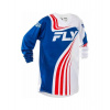 Dres F-16, FLY RACING - USA 2025 detský (červená/biela/modrá) YL