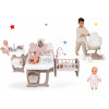 Set domček pre bábiku Large Doll's Play Center Natur D'Amour Baby Nurse Smoby a hlboký kočík s 32 cm bábikou