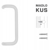 Madlo na dvere FT - MADLO kód K38 Ø 32 mm ST ks BIM - biela matná (FBO) | MP-KOVANIA.sk