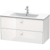 DURAVIT Brioso závesná skrinka pod umývadlo, 2 zásuvky, 1020 x 479 x 553 mm, biela vysoký lesk, BR410302222