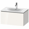 DURAVIT L-Cube závesná skrinka pod umývadlo, 1 zásuvka, 720 x 481 x 400 mm, biela vysoký lesk, LC613602222