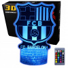 Gadget pre fanúšika - FC Barcelona 3D LED USB nočná lampa (3D LED LED LED FC Barcelona)