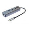 PremiumCord Adapter USB-C na Gigabit 10/100/1000Mbps + 3x USB3.2 konektor ku31ether05
