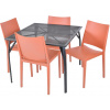 ROJAPLAST Set záhradného nábytku ZWMT-90 záhradný stôl 1 + 4 záhradné stoličky MOSK