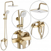 Sprchový set s batériou a výtokom REA ARGUS ZLATÝ BRÚSENÝ