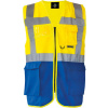 KORNTEX HI-VIS KXMF BERLIN / Reflexná multifunkčná vesta - yellow/blue L