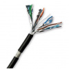 DATACOM S/FTP drát CAT7 PE,Fca 500m cívka, plášť černý OUTDOOR 1217