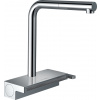 Hansgrohe M81, drezová batéria Aquno Select s výsuvnou koncovkou a plochým sprchovým prúdom, sBox, chrómová, HAN-73830000