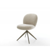 Jedálenská stolička Nube-Flex tkanina mäkká béžová krížová podstava
