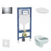 Geberit Duofix - Set predstenovej inštalácie, WC Alpha s doskou, tlačidlo Sigma30, chróm SANI11CD1106