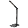 Stolná lampa LED stolná lampička IMMAX KINGFISHER Qi čierna s bezdrôtovým nabíjaním Qi a USB (08965L)