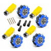 Sada kolies McNamum pre rover 4 x všesmerové koleso 80 mm + 4 x DC motor