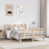 zahrada-XL Posteľný rám s čelom 150x200 cm borovicový masív 3306855