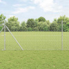 zahrada-XL Plot s stĺpmi Strieborná 1 x 10 m Ocel potiahnutá PVC 3352920
