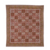 Sanu Babu Prehoz na posteľ s hubami hnedo-oranžový, tlačený patchwork 230x202cm