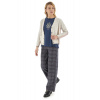 NOHAVICE LA MARTINA WOMAN TROUSERS FANCY TELA NAVY/PICANTE/OFFWHIT