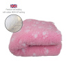DRYBED Premium Vet Bed Small Paws ružový + biele labky 100 x 75 cm