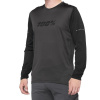 100% RIDECAMP Long Sleeve Jersey, Black/Charcoal - M