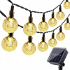 SOLAR GARLAND záhradné SOLÁRNE LAMPY na balkón (9,5m ZÁHRADNÉ STRUNOVÉ SVETLÁ 50 LED SOLÁRNYCH GÚĽ)