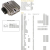 DZE 2353-01 DZE REGULÁTOR NAPÄTIA APRILIA SR 50, BENELLI, DERBI, GILERA,ITALJET, PIAGGIO X9 125/180/200/250 (12V/25A) (ESR259)