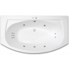 Arttec ARTTEC TITAN SURF 180 x 100 asymetrická hydromasážna akrylátová vaňa Biela PAN04382