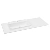 Sapho BRAHEA umývadlo 121x51,5cm (90+30cm), Rockstone, ľavé, biela matná BL121L