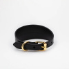 Collar of Sweden široký kožený obojok - čierny Veľkosť: L