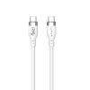 Hyper® HY-HJ4001WHGL Silicone 240W USB-C nabíjecí, 1m, bílý
