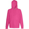 F.O.L. | Lightweight Hooded Sweat, Pánska raglánová mikina s kapucňou, červená Fuchsia, XL