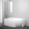 Ravak CVSK1 Rosa 140 / 150 L vaňová zástena , bright alu + Transparent , ľavá 7QLM0C00Y1
