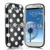 Silikónový obal Samsung Galaxy S III – Polka – čierna