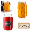24x POHÁR 900ml POHÁRE NA ZAVÁRANIE MED DŽEM LEKVÁR