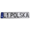Poľsko tabuľa pre registračné rámy + hologram