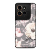 Lesklý kryt Mobiwear Glossy - Motorola Edge 50 Neo - G034G - Květy na šedém pozadí (Prémiové lesklé pouzdro, obal, kryt Mobiwear Glossy na mobil Motorola Edge 50 Neo - G034G - Květy na šedém pozadí, m