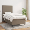 vidaXL Boxspring posteľ s matracom sivohnedý 100x200 cm látka - Šedohnedá - 116540-194505