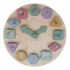 Little Dutch Drevené Hodiny S Puzzle Kockami Farma
