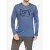 Longsleeve Super.natural Grid Logo Ls - night blue/blueberry