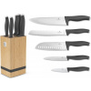 Berlingerhaus Bamboo so stojanom Anthracit 6 ks