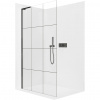 CERANO - Sprchová zástena Walk-in Onyx L-ľavá vzpera - 8 mm - čierna matná, industriálne sklo - 120x200 cm