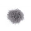 Kožešinová bambule s poutkem Ø8 cm Varianta: 8 šedá světlá, Balení: 1 ks
