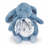 Plyšový zajačik Musical Night Light Star Projector Blue Doudou et Compagnie so svetlom hudbou a bielym šumom modrý 19 cm od 0 mes