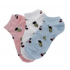 PESAIL Kotníkové bavlněné ponožky dámské velikost 39-42 pack 3 ks